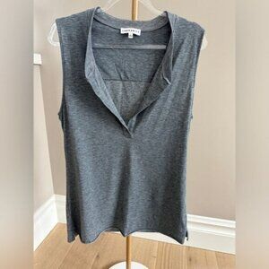 Aritzia Community Grey V-Neck Tank Top – Size Small